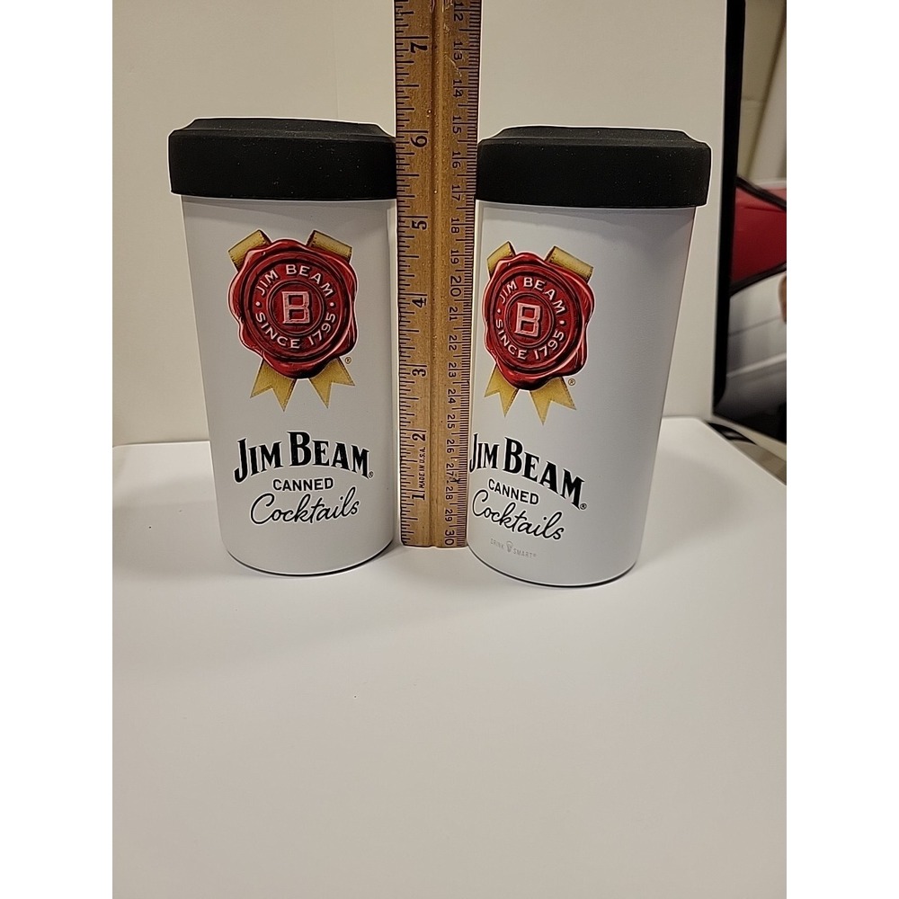 JIM BEAM Set‎ Of 2 Canned Cocktail Coozies